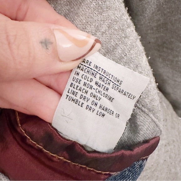 Vintage Jones New York Reversible Jacket Patchwork Zip Up Denim - Picture 5 of 6